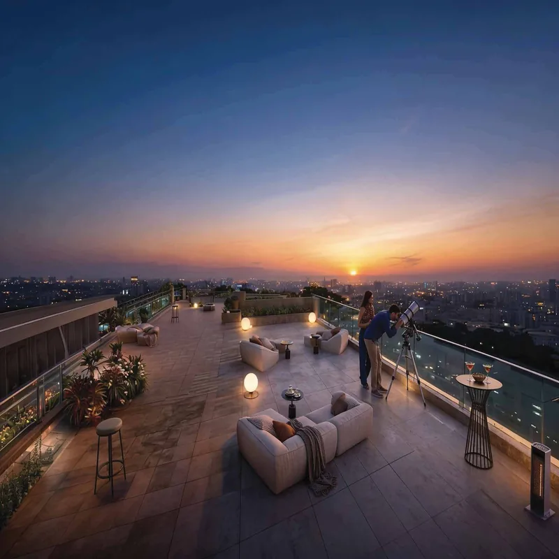 Sky lounge at dusk